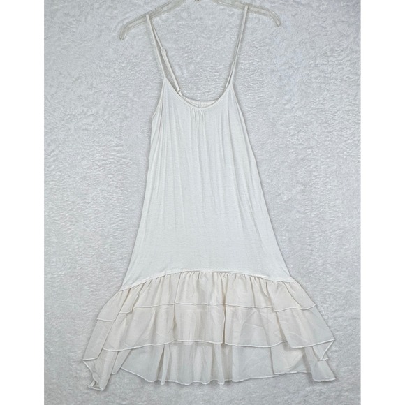 Grace & Lace Dresses & Skirts - Grace & Lace High Low Dress Womens Small Cream Boho Ruffle Rayon Spandex